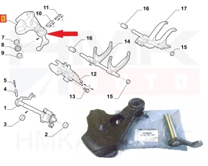 Gear shift lever OEM Renault PF6 2014-