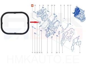 Timing cover gasket OEM Renault Master 3,0DCI ZD3