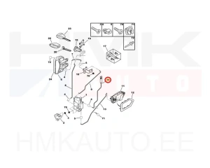 Door lock rod front door left OEM Partner/Berlingo