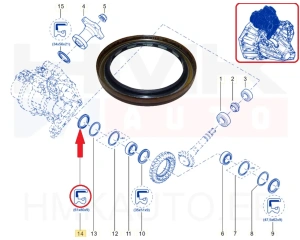 Veovõlli tihend parem OEM Renault/Dacia