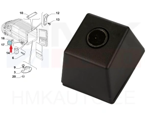 Door bumper with magnet, rear left OEM Jumper/Boxer/Ducato 2006-2011 (270 ° opening doors)