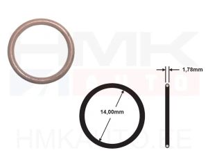 Air conditioner pipe seal 14x1,78 Citroen/Peugeot