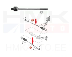 Bielette de direction OEM Citroen C4/Peugeot 308,3008,5008