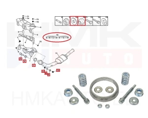 Kit d'assemblage d'échappement OEM TU 1.8/2.0