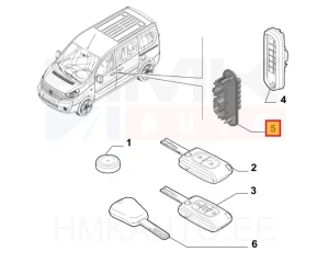 Контакнтный выключатель боковой сдвижной двери OEM Jumpy/Expert/Scudo 2007-