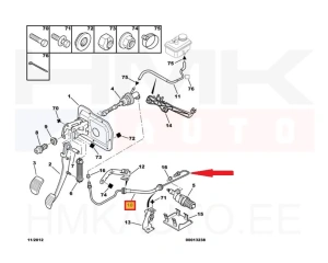 Sidurisilindri toru OEM Peugeot 406 00-