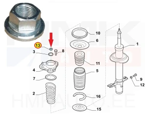 Amortisaatori kinnitusmutter OEM Jumper/Boxer/Ducato