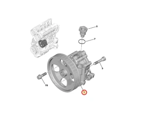 Power steering pump  OEM Berlingo/Partner 1,6 08-  Ø137mm