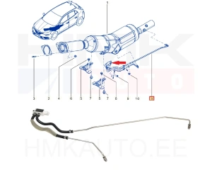 Väljalaskegaaside rõhuandur (koos torudega) OEM Renault Scenic,Megane,Talisman 1,6dCi