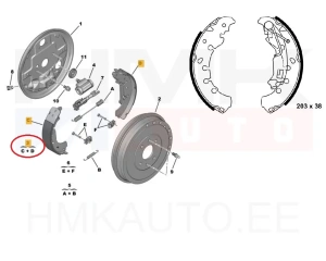 Mâchoires de frein OEM Nemo/Bipper/Fiorino