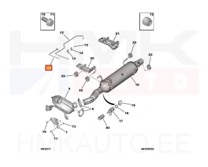 Трубка датчика давления выхлопных газов OEM Jumper/Boxer 2,0BlueHDI 2016-