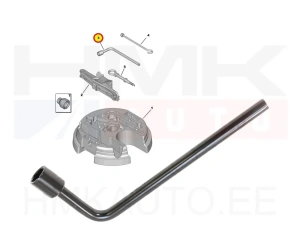 Pyörän mutteriavain OEM Citroen Berlingo,C5,C6 / Peugeot Partner,407,508