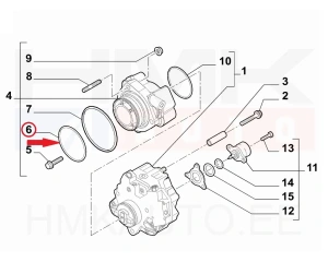 Injection pump housing gasket OEM Jumper/Boxer/Ducato/Daily 3,0HDi