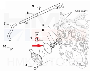 Karterituulutuse filtri kaane tihend OEM Jumper/Boxer/Ducato/Daily 3,0HDI
