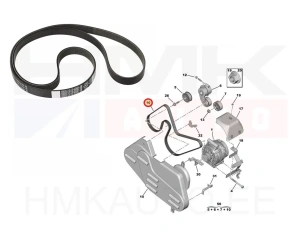 Moniurahihna 6PK1640 OEM Jumper/Boxer 2,2HDi Euro5 (+A/C)