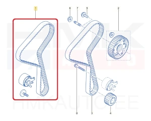 Комплект зубчатого ремня OEM Renault/Dacia 1,5DCI 2009-