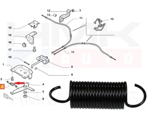 Hand brake lever spring OEM Jumper/Boxer/Ducato 2006-
