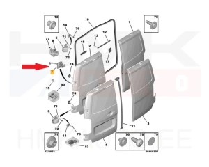 Arrêt de porte arrière OEM Jumpy/Expert 2016-