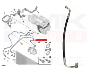 Korkeapainejohto, ilmastointilaite OEM Jumper/Boxer/Ducato 2011-14  3,0HDi