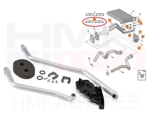 Salongiradiaatori torud OEM Citroen C3 Picasso/Peugeot 308