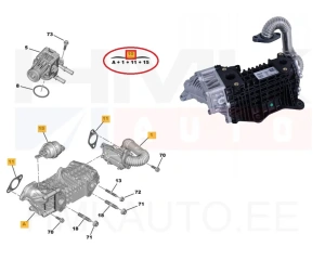 EGR jahutusradiaator OEM Citroen/Peugeot/Fiat/Opel 1,5BlueHDi  DV5R 2018-