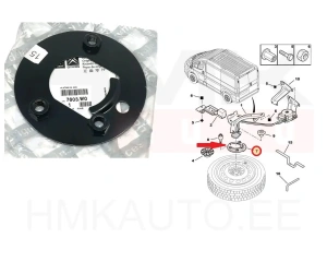 Varuratta vaheplaat 15" valuveljele OEM Jumper/Boxer/Ducato 2006-