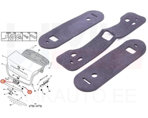 Numbritulede katteliistu tihend OEM Peugeot 307 -2009