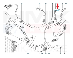 Bride de liquide de refroidissement Renault Megane III