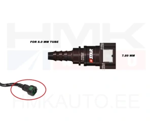 Соединитель топливной трубки быстросъемный 7,89х8мм (прямой)