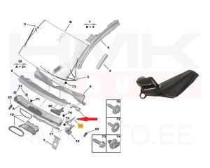 Cache de grille entree d'air, gauche OEM Berlingo/Partner 08-