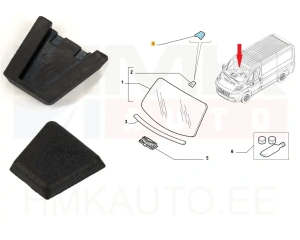 Sisäpeilin kiinniken kansi OEM Jumper/Boxer/Ducato 1994-2014
