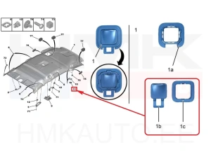 Крышка точки крепления задней багажной сетки OEM Peugeot 5008 2011-