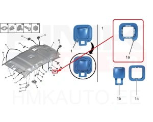 Крышка точки крепления задней багажной сетки OEM Peugeot 5008 2011-