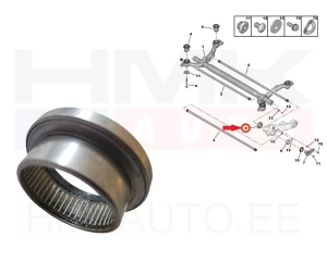 Rear axle trailing arm bearing, inner OEM Peugeot 206
