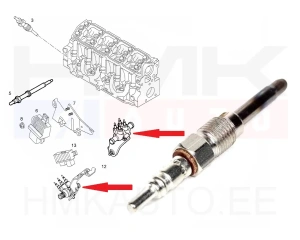 Свеча подогрева охлаждающей жидкости Renault Trafic/Opel Vivaro 01-