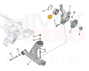 Rattalaager eesmine OEM Citroen Nemo/Peugeot Bipper 1,3-1,4HDI
