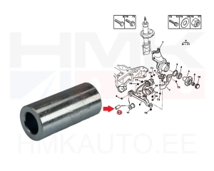 Втулка сайлентблока переднего рычага , передняя OEM Jumper/Boxer/Ducato -06