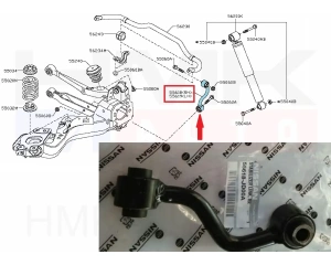 Biellette de barre stabilisatrice arrière droit OEM Renault Koleos, Nissan Qashqai