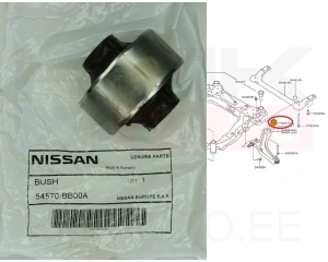 Front axle control arm bushing , rear lower OEM Renault Koleos / Nissan Qashqai,X-Trail
