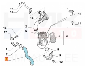 Õhufiltri toru OEM Jumper/Boxer/Ducato 2014-