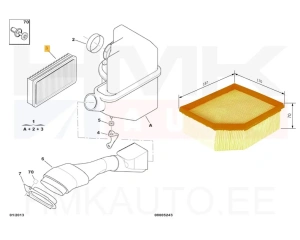 Ilmansuodatin OEM Berlingo/Partner 1,6 16V 2001-