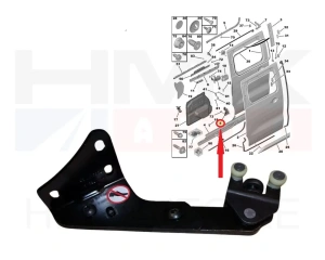 Sliding door roller guide lower right OEM Jumpy/Expert/Proace 2016-