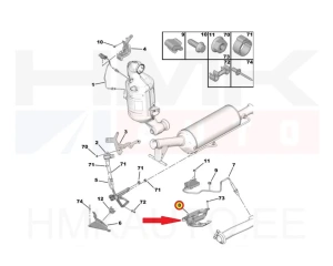 NOx sensor housing protective cover OEM Citroen Berlingo/Peugeot Partner 1,6HDI