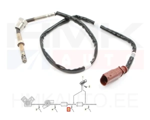 Датчик температуры выхлопных газов OEM VW T5,T6 2,0TDI