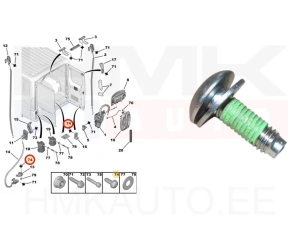 Oven lukon vastakappaleen kiinnitysruuvi OEM Jumper/Boxer/Ducato  06-