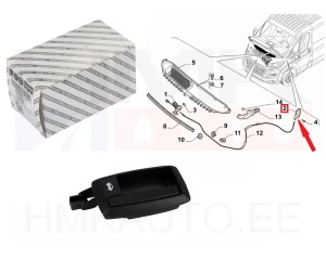 Kapoti avamise hoob OEM Jumper/Boxer/Ducato 11-