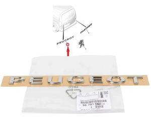 Embleem tagauksele "PEUGEOT" OEM Peugeot Partner 2012-