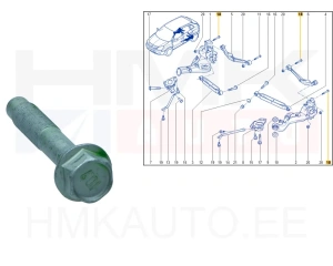 Tagasilla õõtshoova polt OEM Renault Kadjar,Koleos / Nissan Qashqai