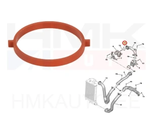 Уплотнитель воздуховода турбины OEM Citroen/Peugeot 1,5BlueHDi  DV5RE