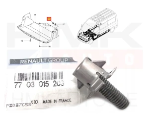 Põhjakatte kinnituspolt koos tüübliga OEM Renault Master III 2010-